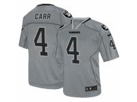 Men's Nike Oakland Raiders #4 Derek Carr Limited Lights Out Grey NFL Jersey