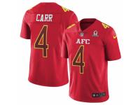 Men's Nike Oakland Raiders #4 Derek Carr Limited Red 2017 Pro Bowl NFL Jersey