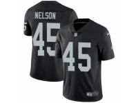 Men's Nike Oakland Raiders #45 Nick Nelson Black Team Color Vapor Untouchable Limited Player NFL Jersey