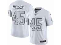 Men's Nike Oakland Raiders #45 Nick Nelson Limited White Rush Vapor Untouchable NFL Jersey
