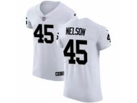 Men's Nike Oakland Raiders #45 Nick Nelson White Vapor Untouchable Elite Player NFL Jersey