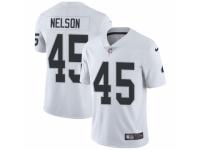 Men's Nike Oakland Raiders #45 Nick Nelson White Vapor Untouchable Limited Player NFL Jersey