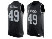 Men's Nike Oakland Raiders #49 Jamize Olawale Black Player Name & Number Tank Top NFL Jersey