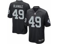 Men's Nike Oakland Raiders #49 Jamize Olawale Game Black Team Color NFL Jersey