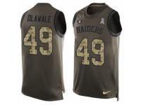 Men's Nike Oakland Raiders #49 Jamize Olawale Green Salute to Service Tank Top NFL Jersey