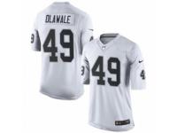 Men's Nike Oakland Raiders #49 Jamize Olawale Limited White NFL Jersey