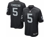 Men's Nike Oakland Raiders #5 Johnny Townsend Game Black Team Color NFL Jersey