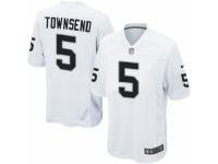 Men's Nike Oakland Raiders #5 Johnny Townsend Game White NFL Jersey