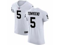 Men's Nike Oakland Raiders #5 Johnny Townsend White Vapor Untouchable Elite Player NFL Jersey