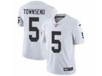 Men's Nike Oakland Raiders #5 Johnny Townsend White Vapor Untouchable Limited Player NFL Jersey