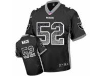 Men's Nike Oakland Raiders #52 Khalil Mack Limited Black Drift Fashion NFL Jersey