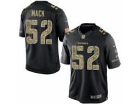 Men's Nike Oakland Raiders #52 Khalil Mack Limited Black Salute to Service NFL Jersey