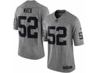 Men's Nike Oakland Raiders #52 Khalil Mack Limited Gray Gridiron NFL Jersey