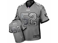 Men's Nike Oakland Raiders #52 Khalil Mack Limited Grey Drift Fashion NFL Jersey