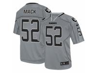 Men's Nike Oakland Raiders #52 Khalil Mack Limited Lights Out Grey NFL Jersey