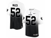 Men's Nike Oakland Raiders #52 Khalil Mack Limited White Black Fadeaway NFL Jersey