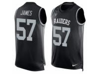 Men's Nike Oakland Raiders #57 Cory James Black Player Name & Number Tank Top NFL Jersey