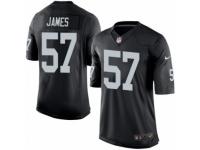 Men's Nike Oakland Raiders #57 Cory James Limited Black Team Color NFL Jersey