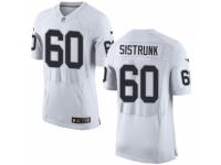 Men's Nike Oakland Raiders #60 Otis Sistrunk Elite White NFL Jersey