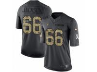 Men's Nike Oakland Raiders #66 Gabe Jackson Limited Black 2016 Salute to Service NFL Jersey