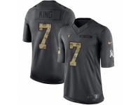 Men's Nike Oakland Raiders #7 Marquette King Limited Black 2016 Salute to Service NFL Jersey