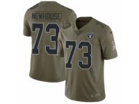 Men's Nike Oakland Raiders #73 Marshall Newhouse Limited Olive 2017 Salute to Service NFL Jersey