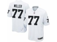 Men's Nike Oakland Raiders #77 Kolton Miller Game White NFL Jersey