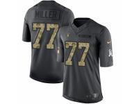 Men's Nike Oakland Raiders #77 Kolton Miller Limited Black 2016 Salute to Service NFL Jersey