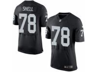 Men's Nike Oakland Raiders #78 Art Shell Elite Black Team Color NFL Jersey