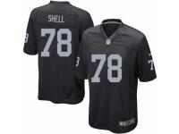 Men's Nike Oakland Raiders #78 Art Shell Game Black Team Color NFL Jersey