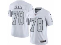 Men's Nike Oakland Raiders #78 Justin Ellis Limited White Rush NFL Jersey