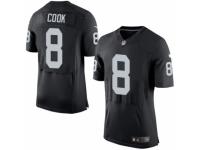 Men's Nike Oakland Raiders #8 Connor Cook Elite Black Team Color NFL Jersey