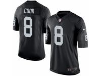 Men's Nike Oakland Raiders #8 Connor Cook Limited Black Team Color NFL Jersey