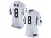 Men's Nike Oakland Raiders #8 Connor Cook Limited White NFL Jersey