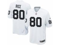 Men's Nike Oakland Raiders #80 Jerry Rice Game White NFL Jersey