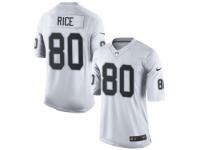 Men's Nike Oakland Raiders #80 Jerry Rice Limited White NFL Jersey