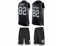 Men's Nike Oakland Raiders #82 Al Davis Black Tank Top Suit NFL Jersey