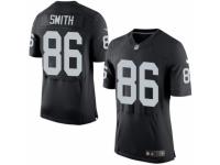 Men's Nike Oakland Raiders #86 Lee Smith Elite Black Team Color NFL Jersey