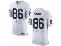 Men's Nike Oakland Raiders #86 Lee Smith Elite White NFL Jersey