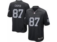 Men's Nike Oakland Raiders #87 Dave Casper Game Black Team Color NFL Jersey