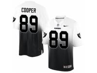 Men's Nike Oakland Raiders #89 Amari Cooper Limited White Black Fadeaway NFL Jersey