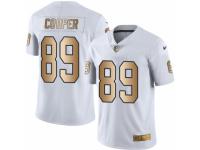 Men's Nike Oakland Raiders #89 Amari Cooper Limited White Gold Rush NFL Jersey