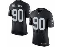 Men's Nike Oakland Raiders #90 Dan Williams Elite Black Team Color NFL Jersey