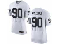 Men's Nike Oakland Raiders #90 Dan Williams Elite White NFL Jersey