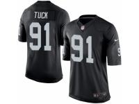 Men's Nike Oakland Raiders #91 Justin Tuck Limited Black Team Color NFL Jersey