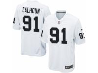 Men's Nike Oakland Raiders #91 Shilique Calhoun Game White NFL Jersey
