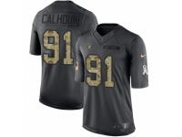 Men's Nike Oakland Raiders #91 Shilique Calhoun Limited Black 2016 Salute to Service NFL Jersey