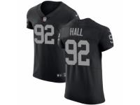 Men's Nike Oakland Raiders #92 P.J. Hall Black Team Color Vapor Untouchable Elite Player NFL Jersey