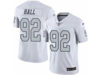 Men's Nike Oakland Raiders #92 P.J. Hall Limited White Rush Vapor Untouchable NFL Jersey