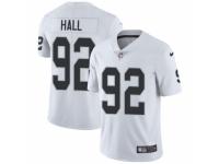 Men's Nike Oakland Raiders #92 P.J. Hall White Vapor Untouchable Limited Player NFL Jersey